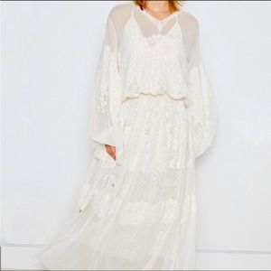 Hot As Hell Ivory Sheer Royal HAHness Dress NWT